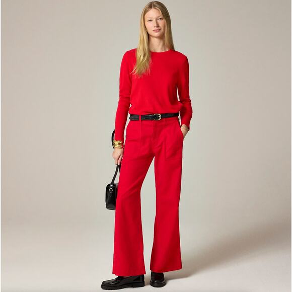 RAG & BONE Crew Neck Merino Wool Sweater Poppy Red Sz S {3Q15} - Picture 1 of 5